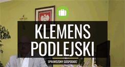 Desktop Screenshot of klemenspodlejski.pl